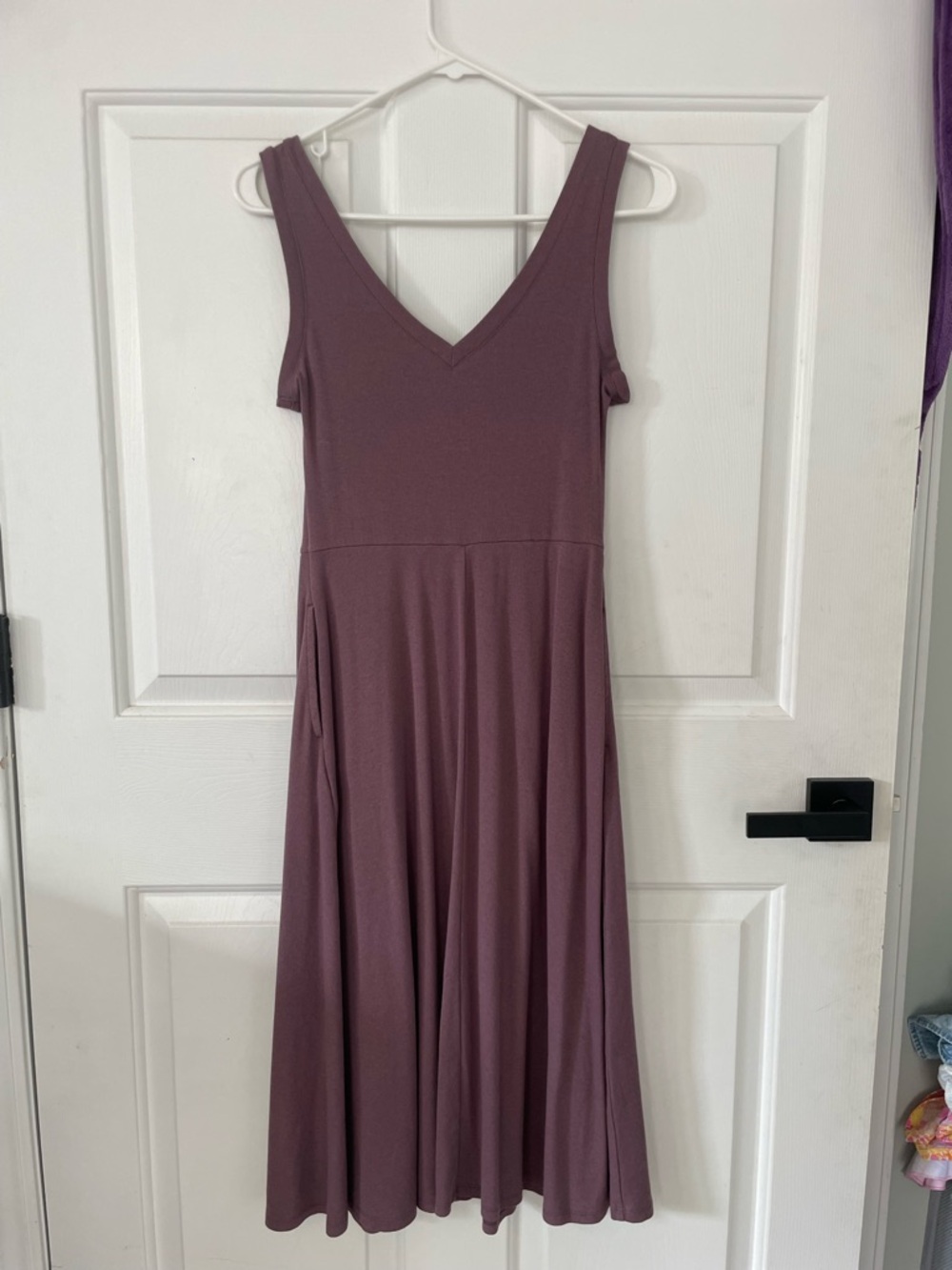Target Sleeveless V-Neck Midi Dress in Dusty Mauve